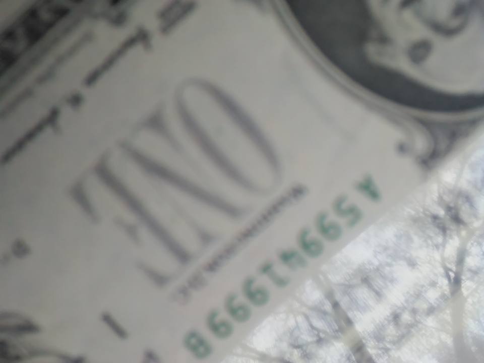 $1.00-1999-US-Dollar-Missing-Green-Treasury-Seal--Can-See-Partial-Stamping